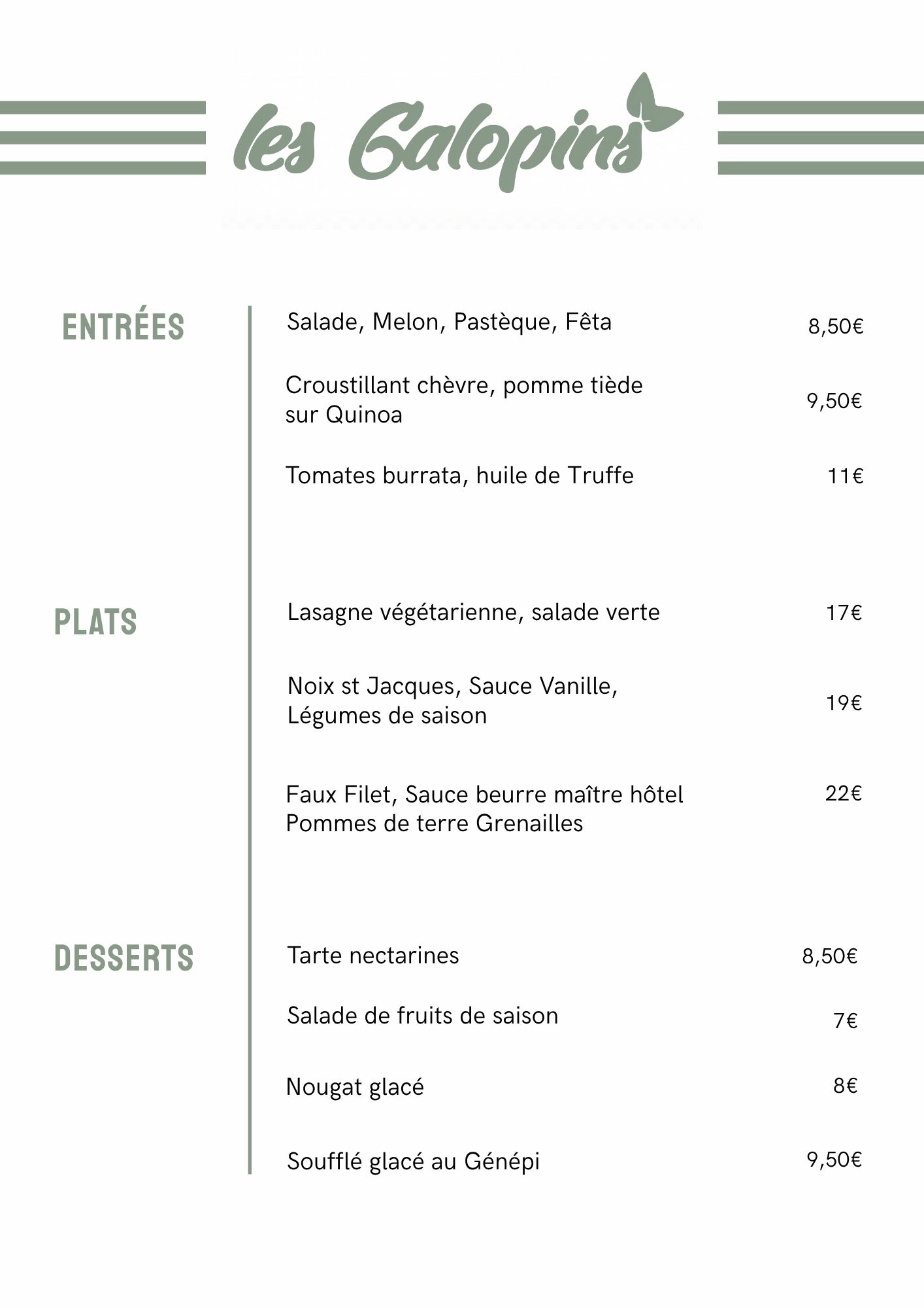 Le Menu